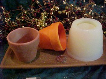 Clay Flower Pot Votive 1 Cavity Silicone Mold 1359