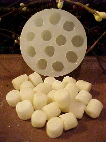 Marshmallow Cookie 6 Cavity Small Soap Silicone Mold 2254