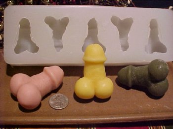 Penis Embeds 6 Cavity Silicone Mold 5269