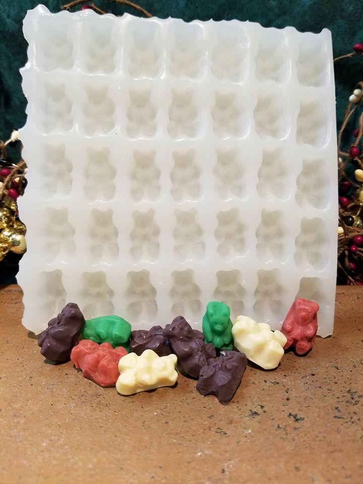 Gummy Bear Embeds 35 Cavity Silicone Mold 5090
